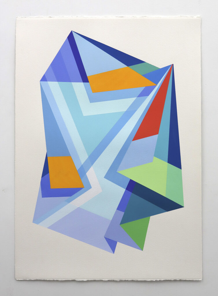 Rachel Hellmann, Ripple, acrylic on paper, 42 x 30 inches