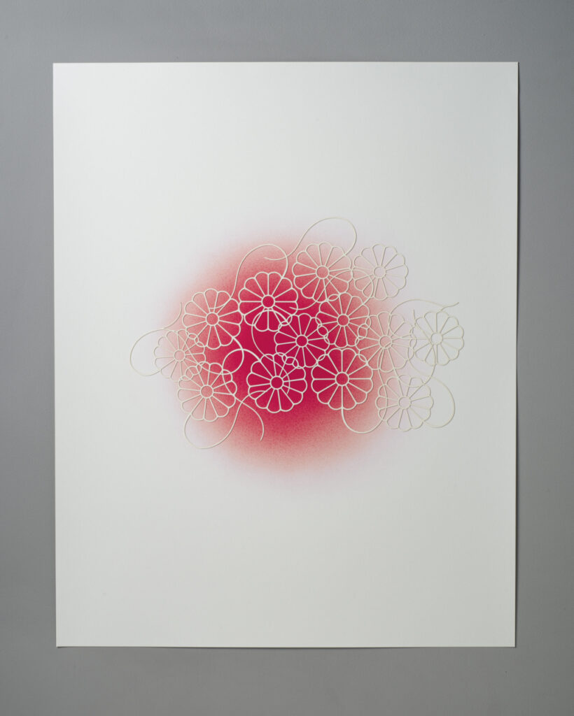 Imi Hwangbo, Revel, 24.5 x 19.24 inches, cut paper and digital print, 2022