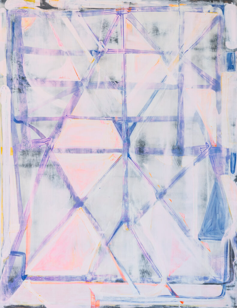 Isabel Riley, Kaleidoscope Glance, 2022, acrylic on panel, 48 x 62