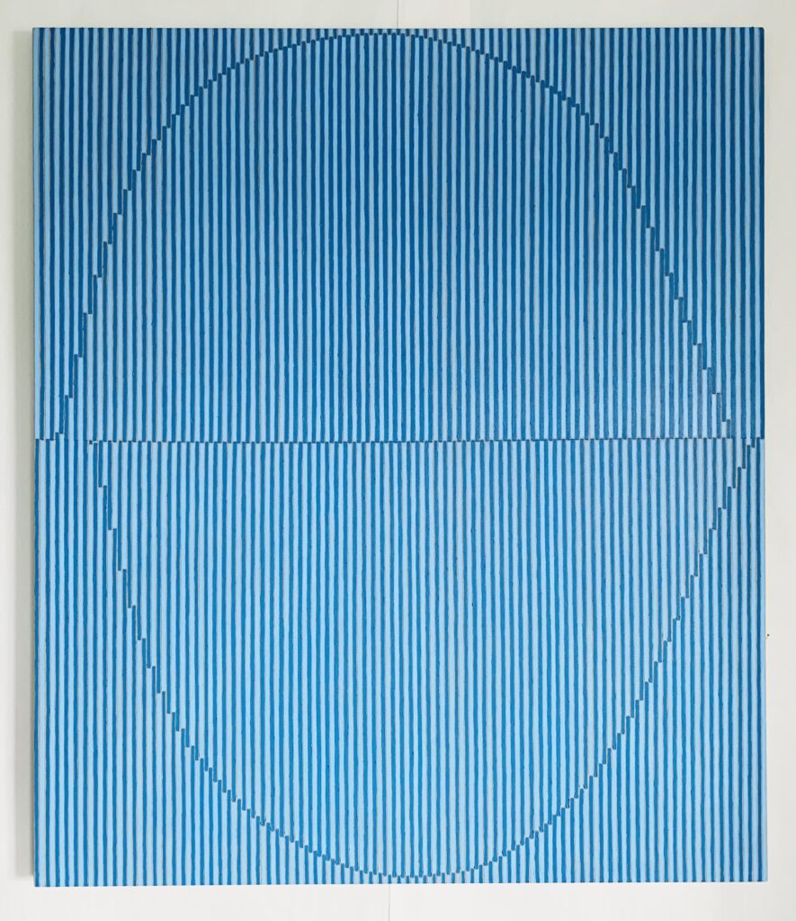 Marc Schepens, Untitled (June 12, 2023- Window Painting), oil on linen, 55 x 47 inches
