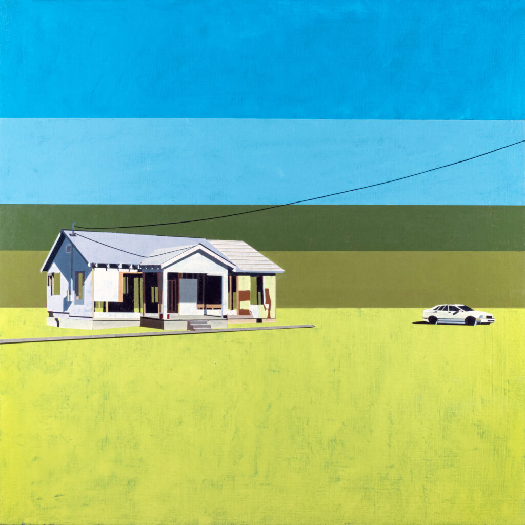 Mark Bradley-Shoup, Vacancy Ringgold, oil on canvas, 23.50 x 23.50 inches