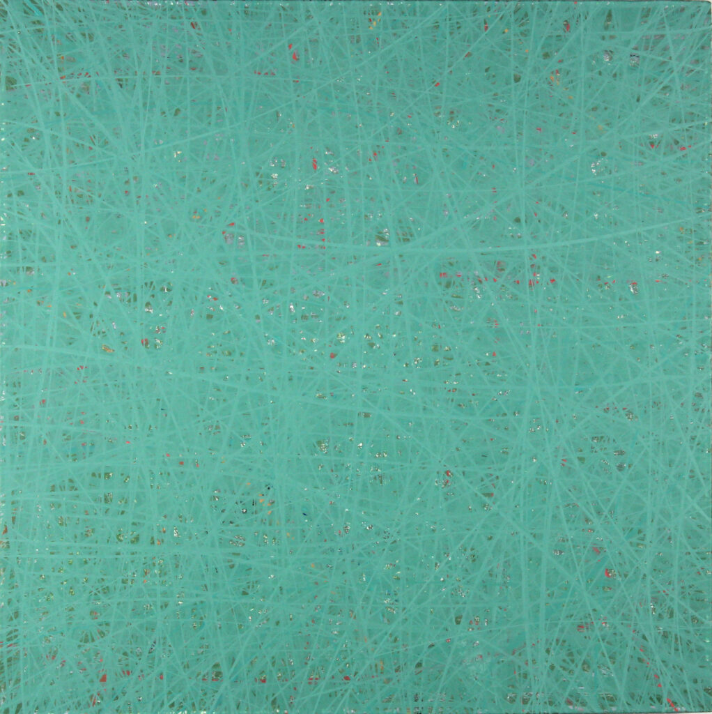 David Moore, Sraith IV, oil on linen, 18 x 18 inches