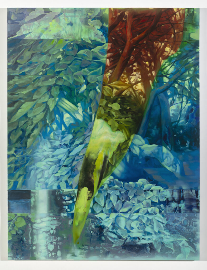 Cristi Rinklin, Chrysalis, 2023, oil and acrylic on aluminum, 42 x 32 inches