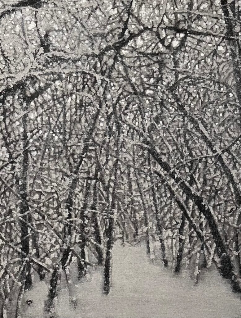 William Ciccariello, Winter Path, 2021, oil on canvas, 18 x 14 inches