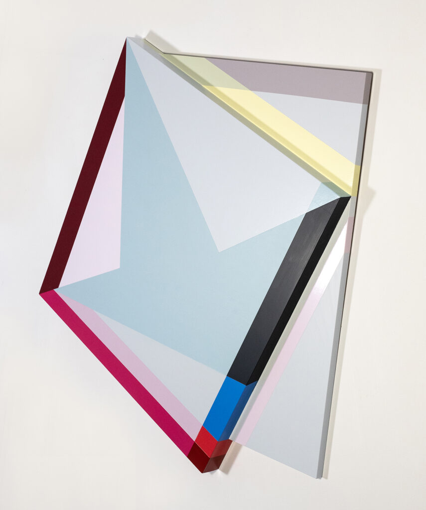 Rachel Hellmann, Tesellation, 2023, acrylic on wood, 39 x 40 x 2 inches
