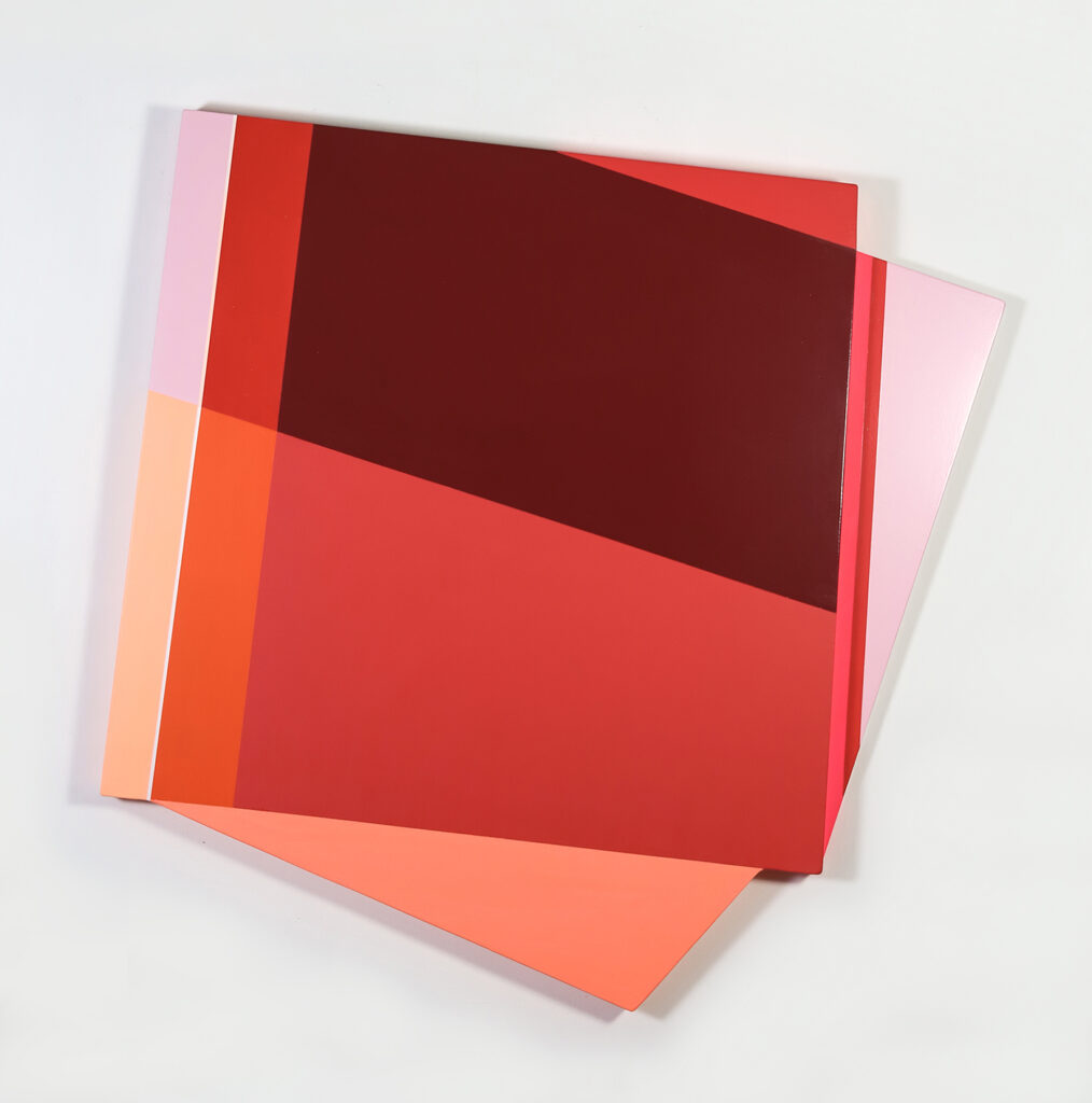 Rachel Hellmann, Intonation, 2023, acrylic on wood, 37 x 38 x 2 inches