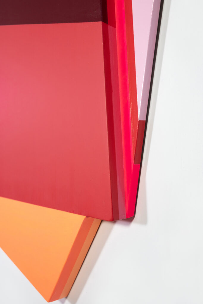 Rachel Hellmann, Ratio, 2023, acrylic on wood, 37 x 38 x 2 inches