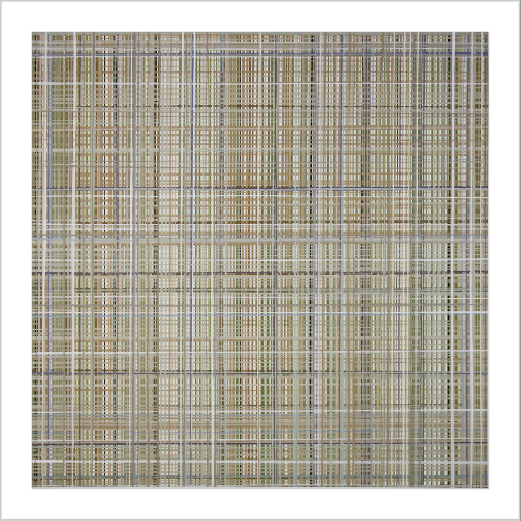 David Moore, Greille #3, 2023, gouache on paper, 26 x 26 in