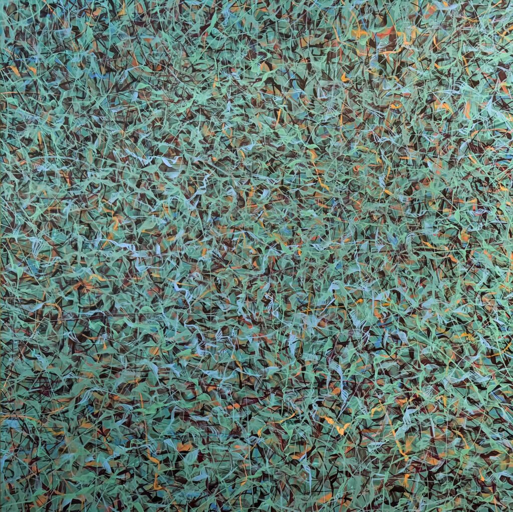 David Moore, Sedona Flight, oil on linen, 72x72inches 2025